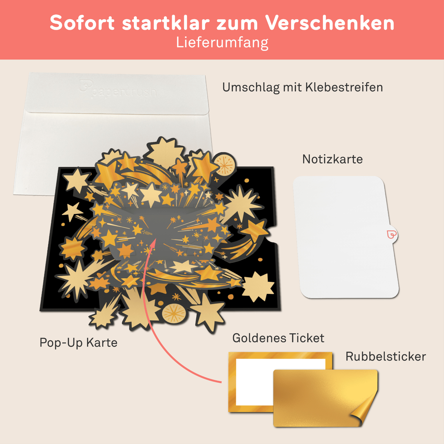 Golden Ticket Pop-Up Card