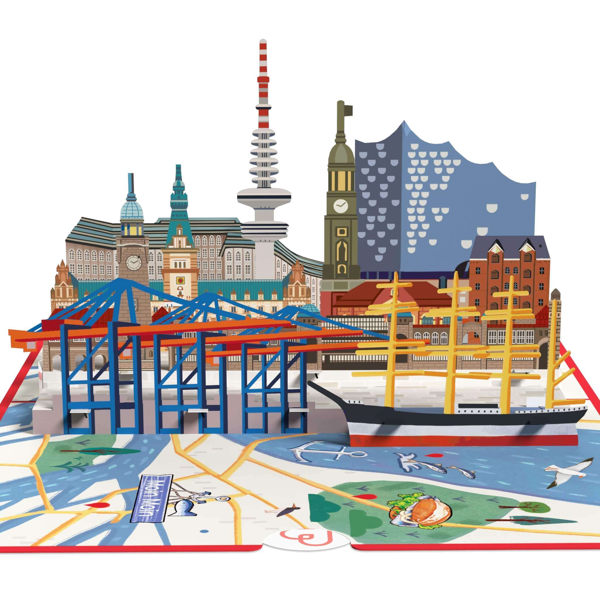 Hamburg Pop-Up Card