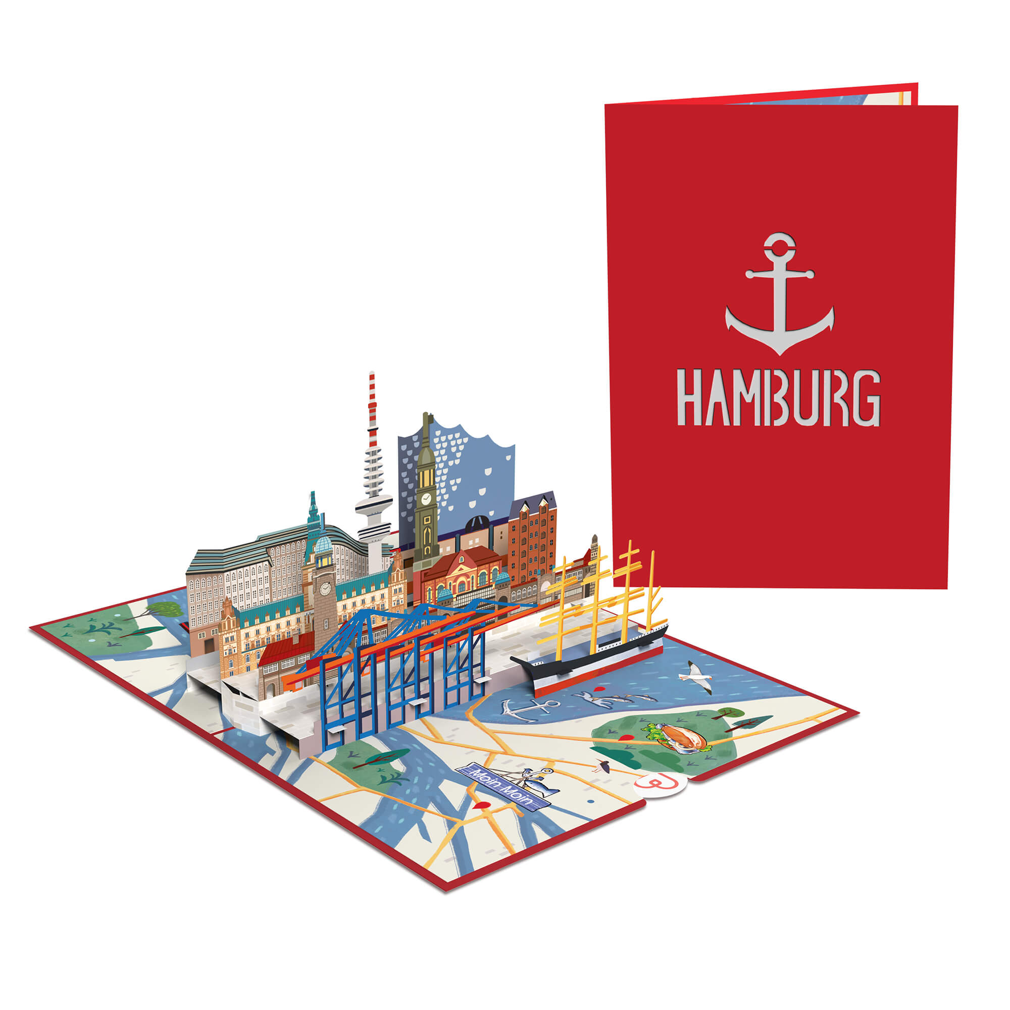 Hamburg Pop-Up Card