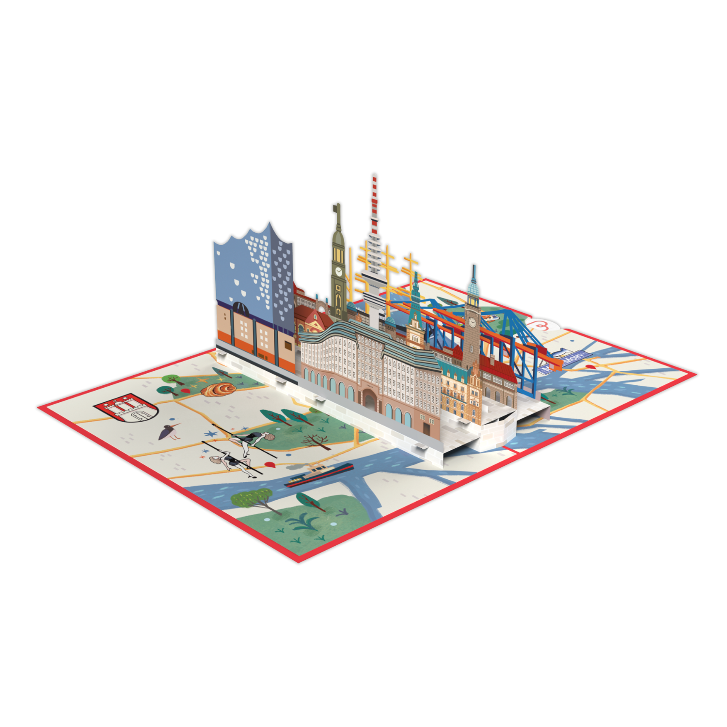 Hamburg Pop-Up Card