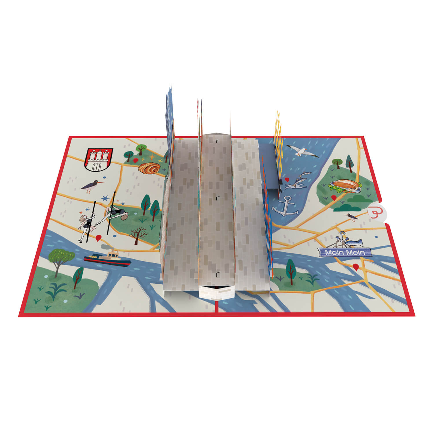 Hamburg Pop-Up Card
