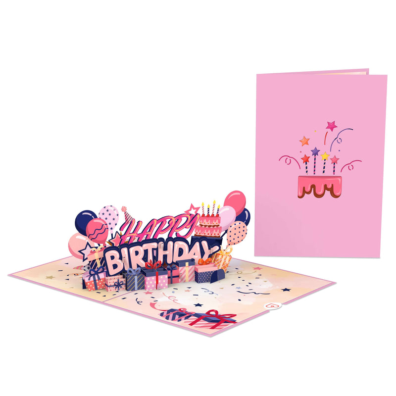 Happy Birthday (Pink) Pop-Up Card