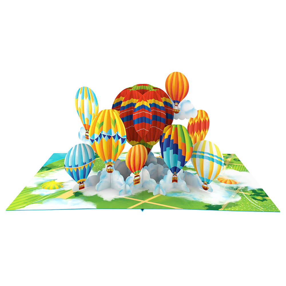 Hot Air Balloons Pop-Up Card