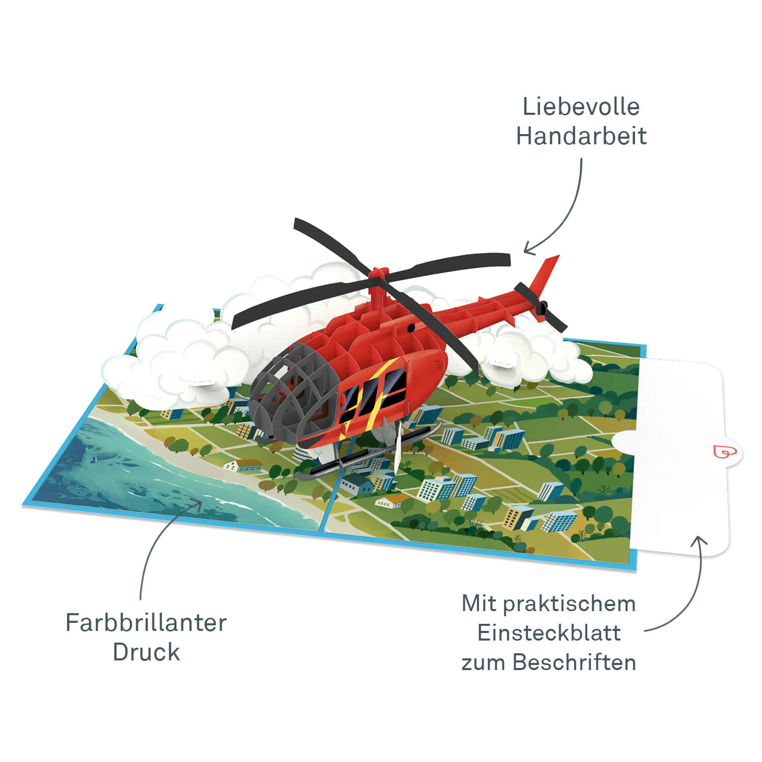 Helicopter Pop-Up Card