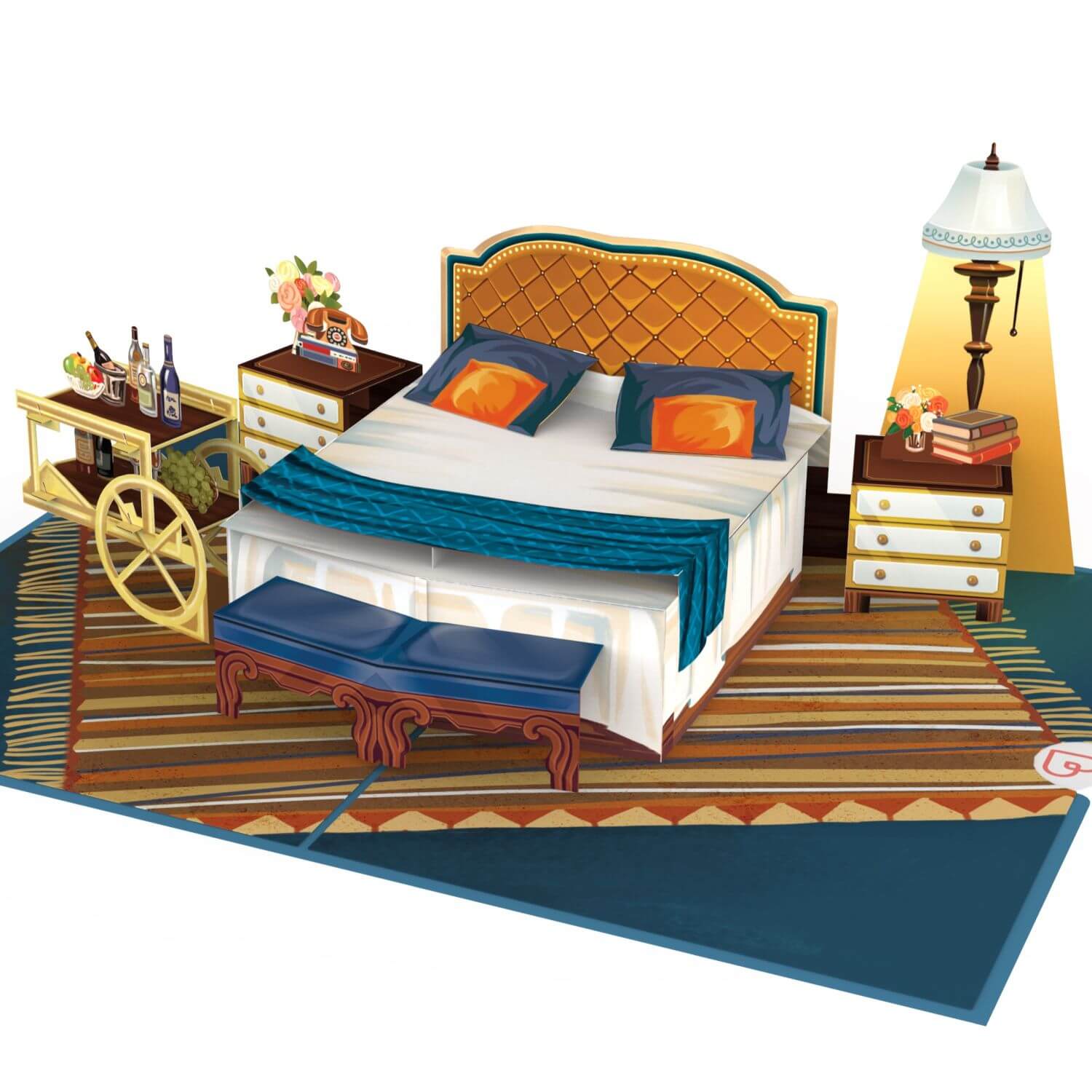 Hotel Room Pop-Up Card