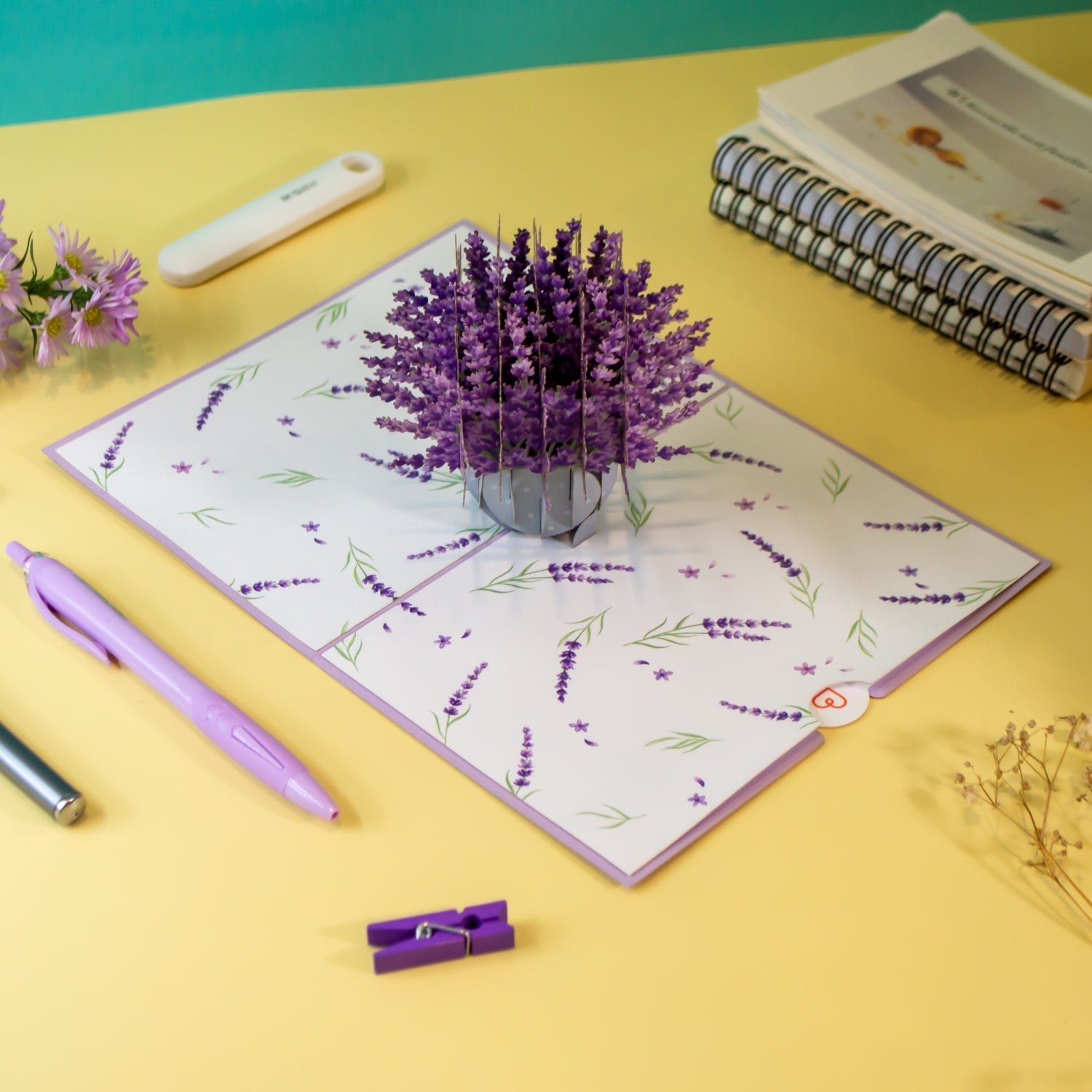 Lavender Pop-Up Card