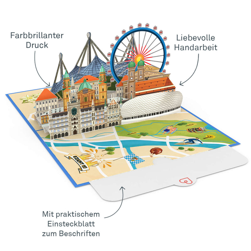 München Pop-Up Karte