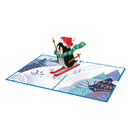 Penguin on ski Pop-Up Card