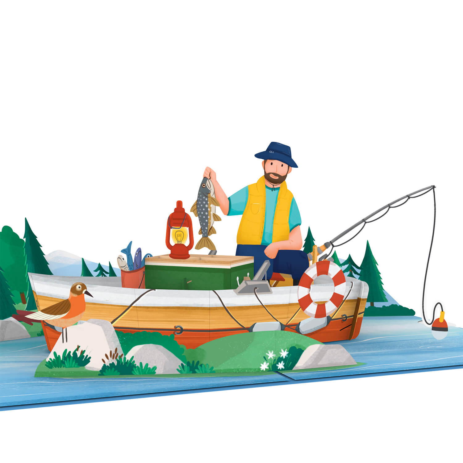 Angler Pop-Up Card