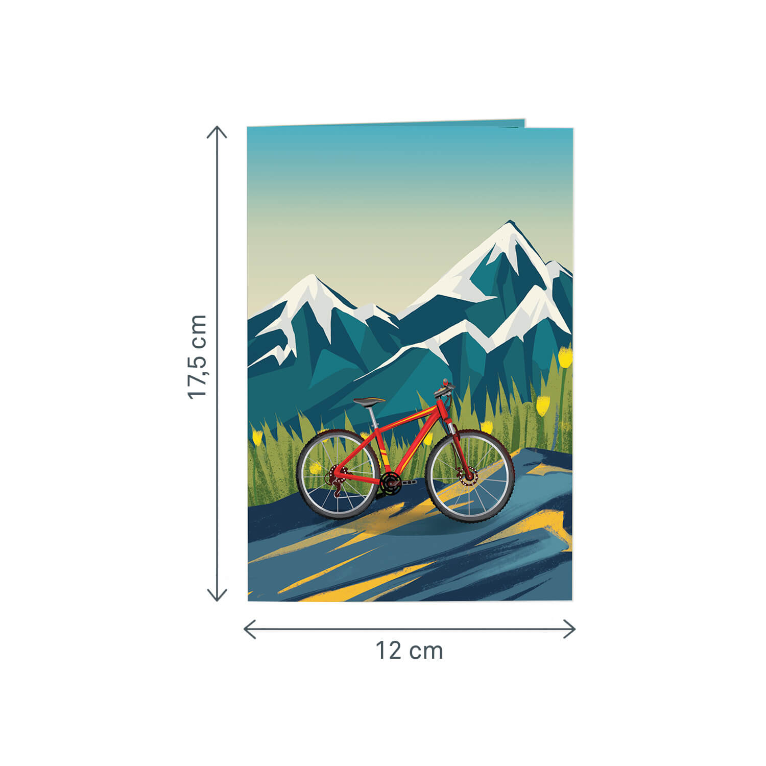 Mountain Bike Pop-Up Card