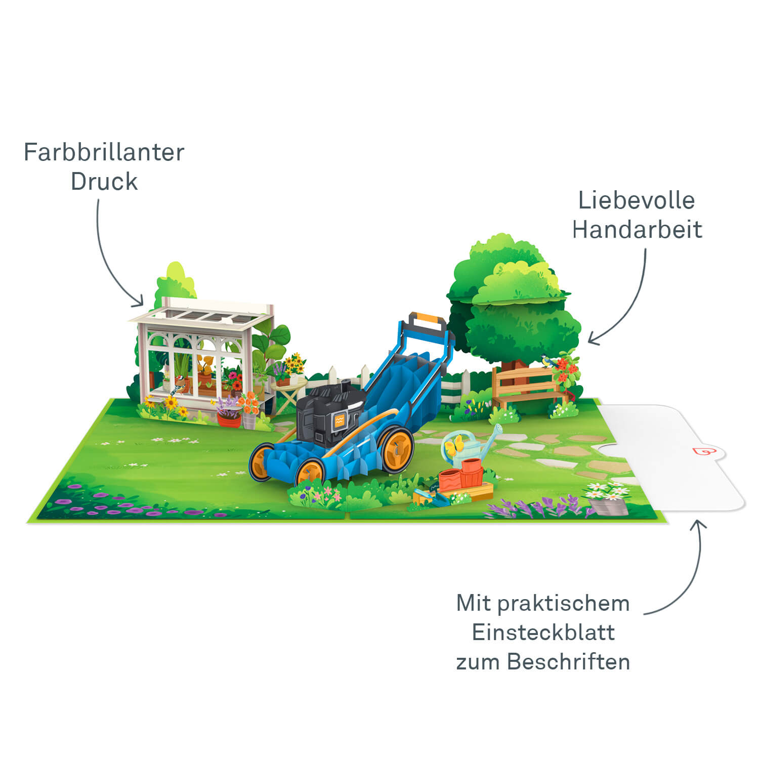 Lawn Mower Pop-Up Card