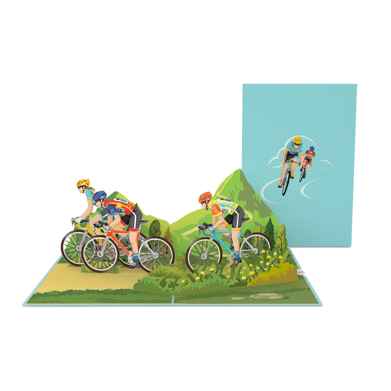 Road Cyclist Pop-Up Card