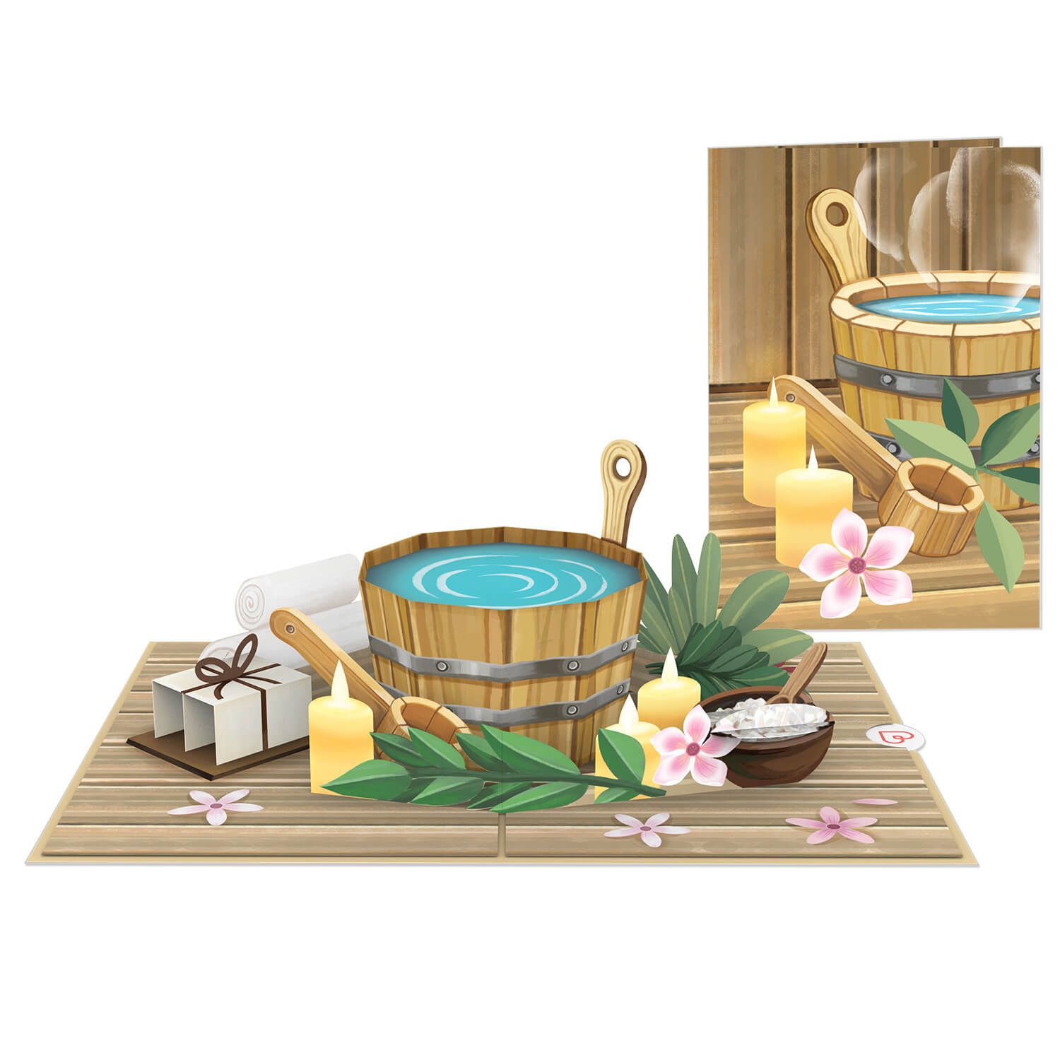 Sauna Pop-Up Card