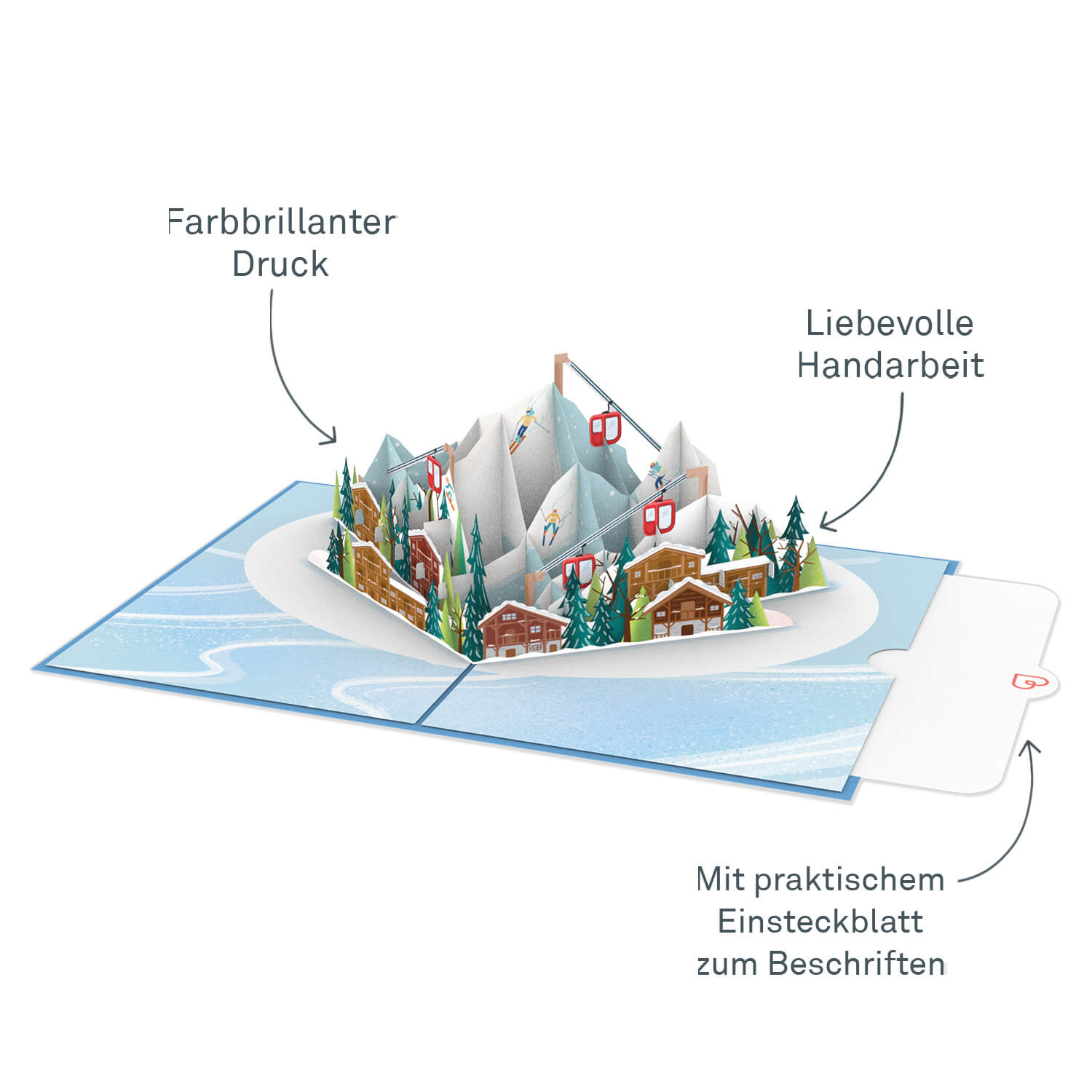 Ski Slope Pop-Up Card