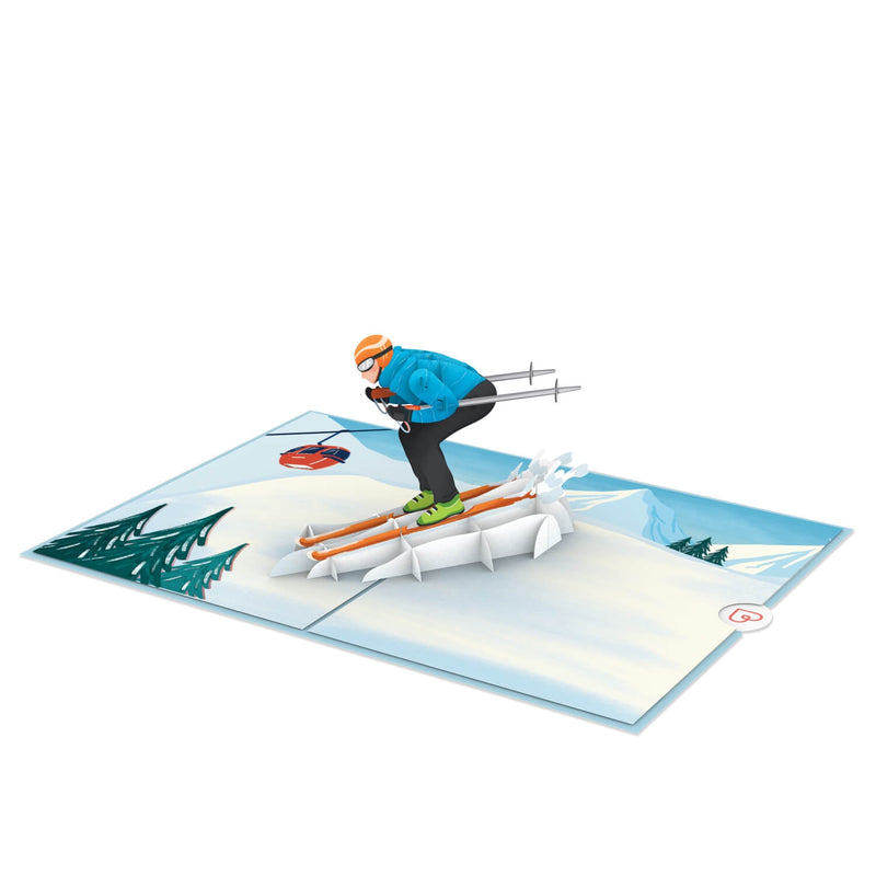 Skier Pop-Up Card