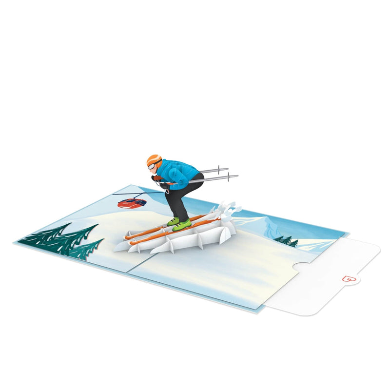 Skier Pop-Up Card