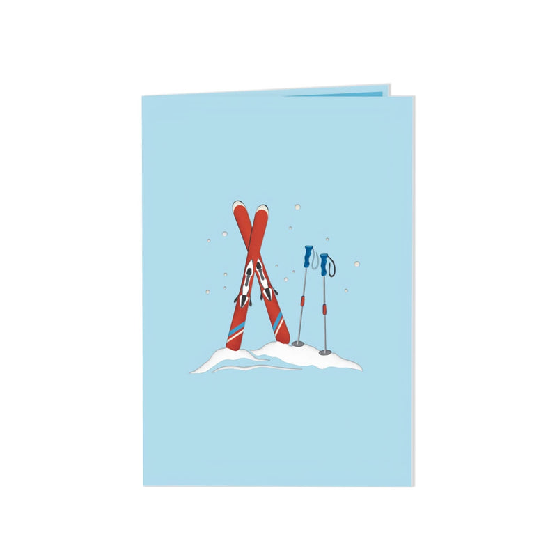 Skier Pop-Up Card