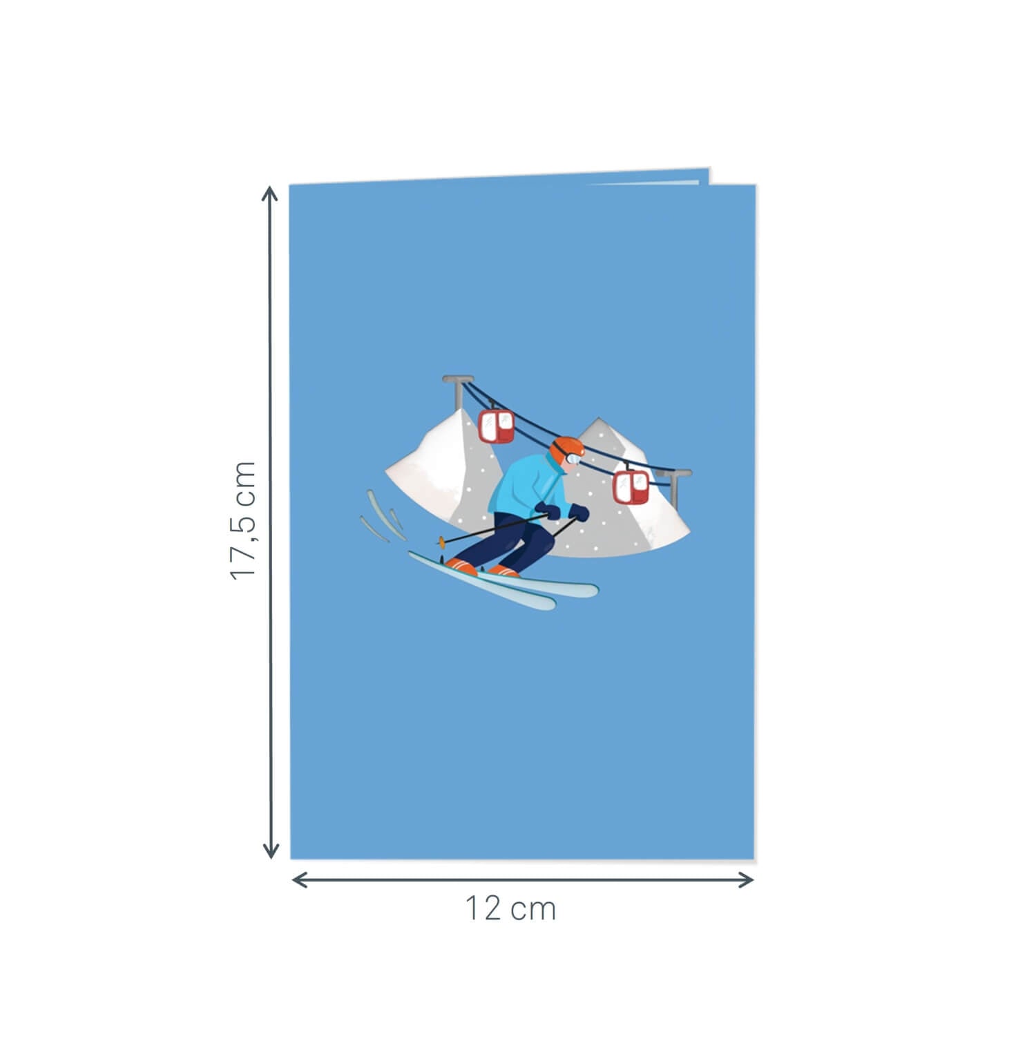 Ski Slope Pop-Up Card