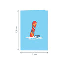 Snowboarder Pop-Up Karte