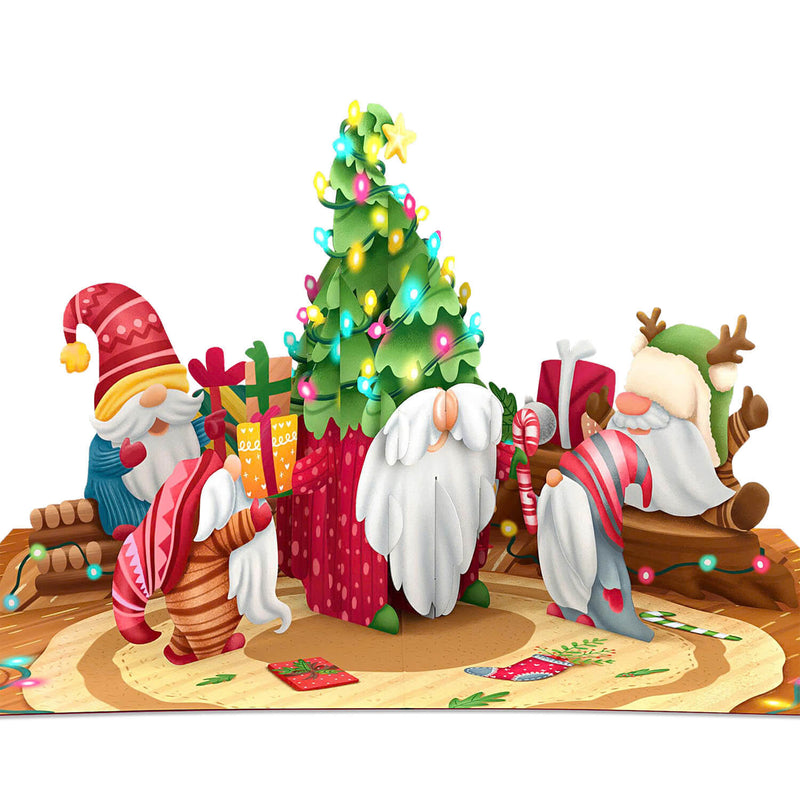 Weihnachtswichtel Pop-Up Karte