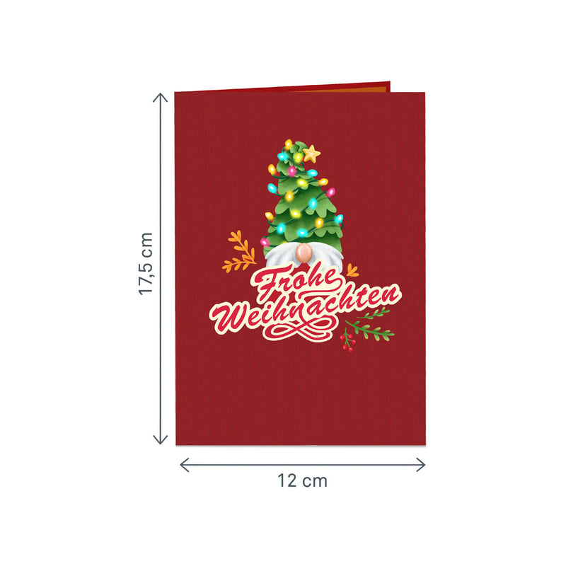 Weihnachtswichtel Pop-Up Karte