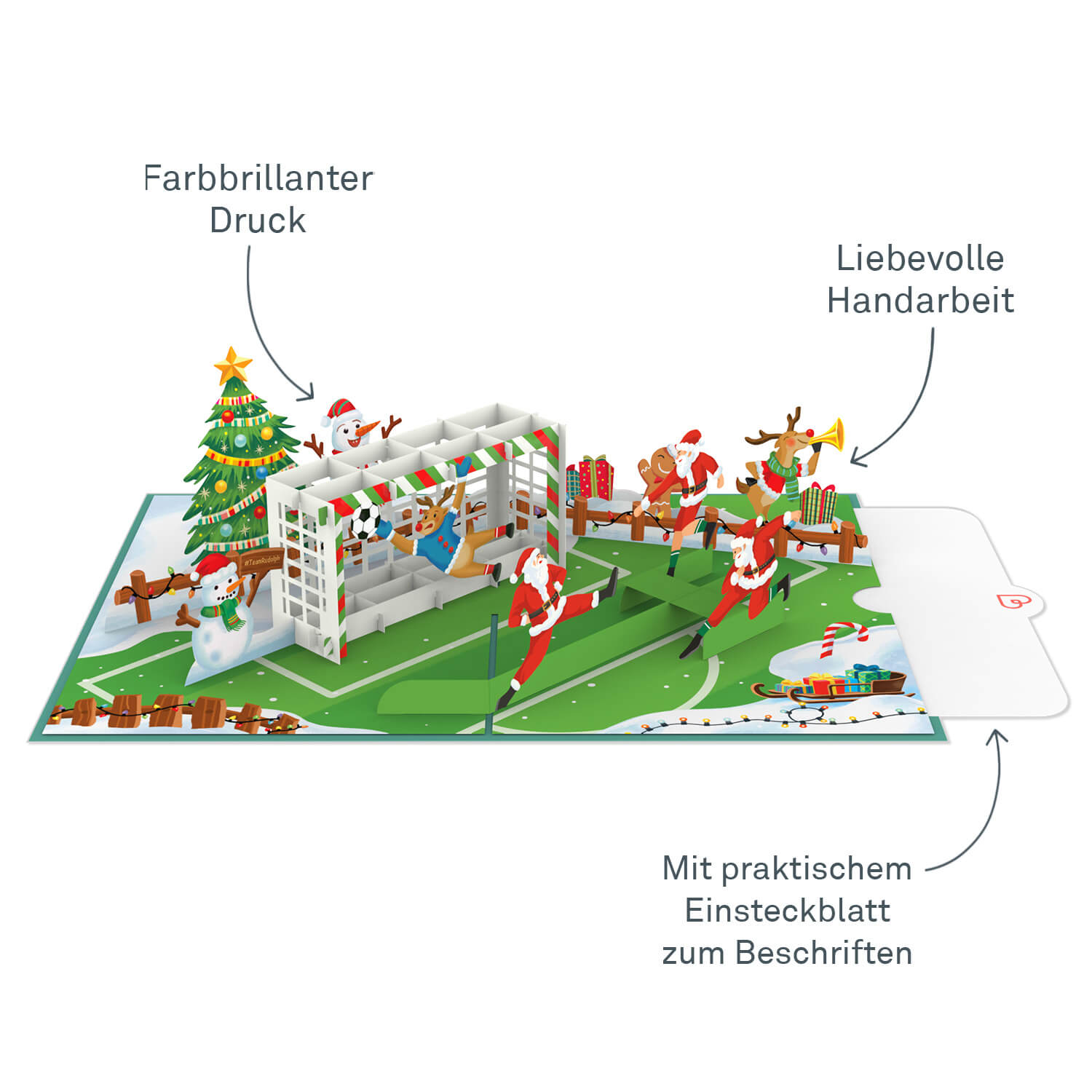 Christmas Football Pop-Up Card