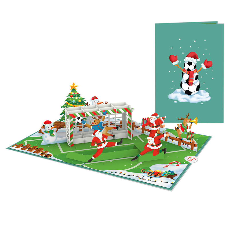 Weihnachtsfußball Pop-Up Karte
