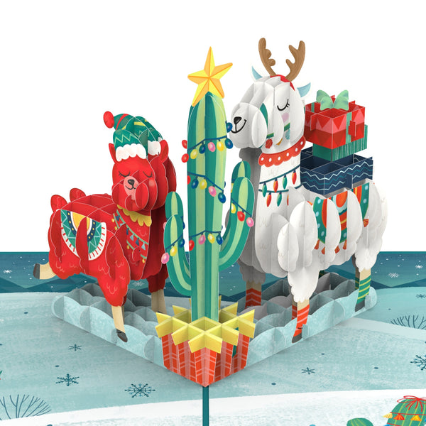 Christmas llamas Pop-Up Card