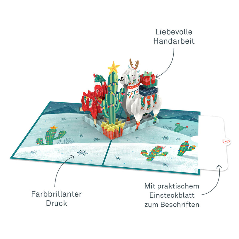 Christmas llamas Pop-Up Card