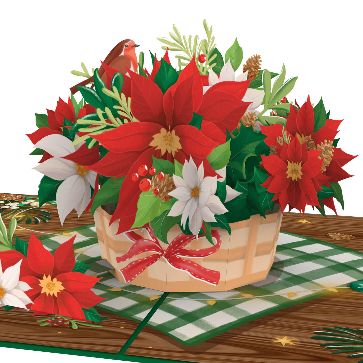 Christmas Poinsettia Pop-Up Card