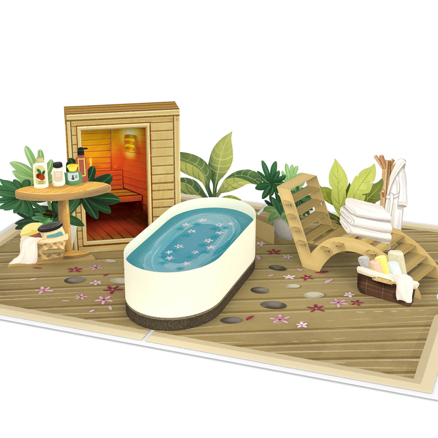 Wellness & Sauna Pop-Up Card