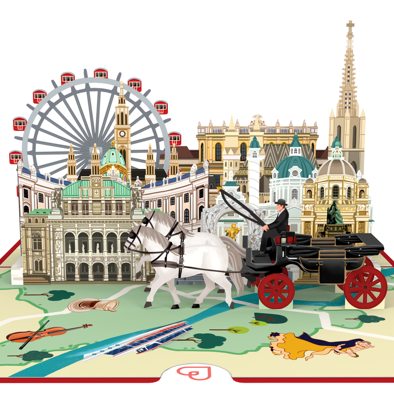 Wien Pop-Up Karte