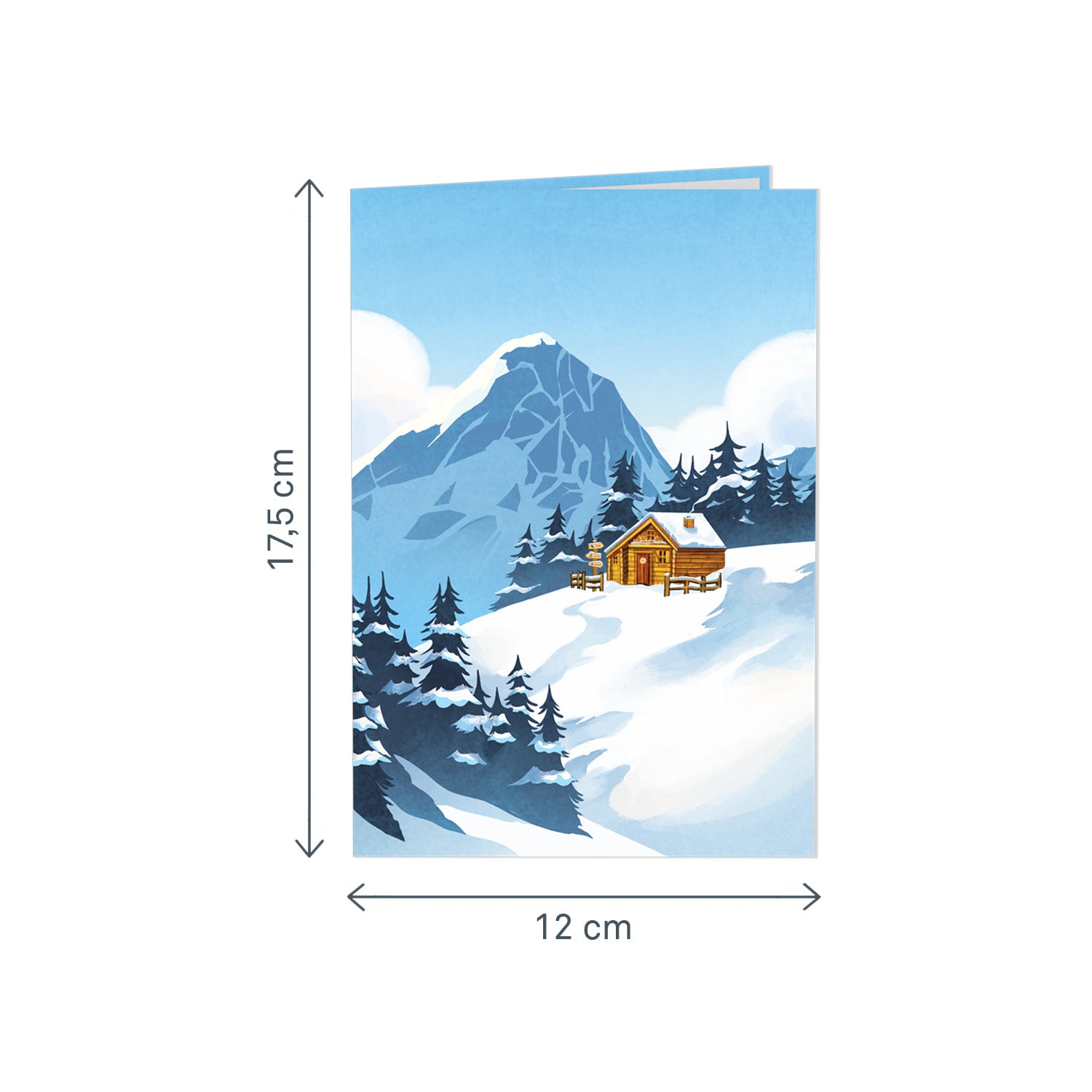 Winter Cabin Pop-Up Card