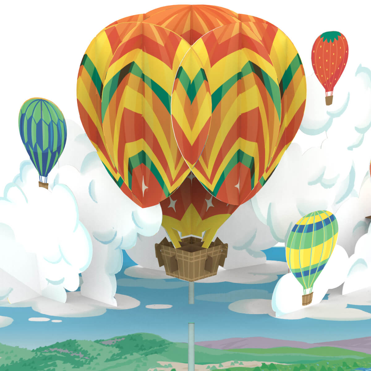 Hot Air Balloon Pop-Up Card