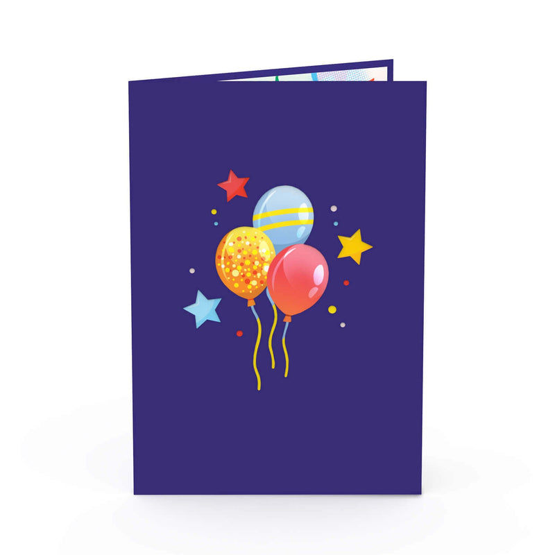 Happy Birthday (Blau) Pop-Up Card