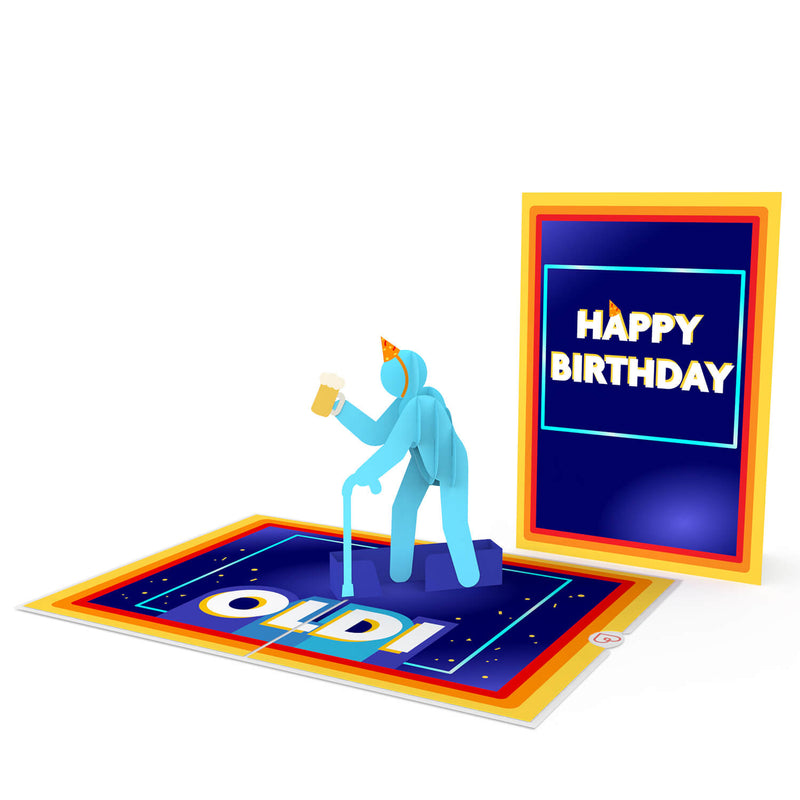 Happy Birthday OLDI (Mann) Pop-Up Card