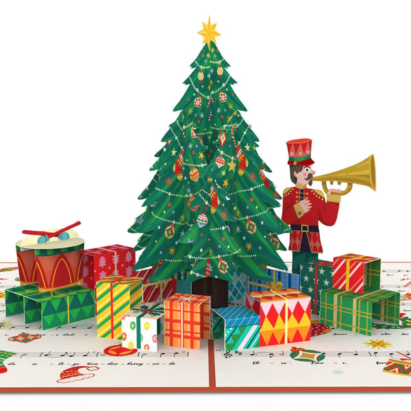 Christmas tree O you merry Pop-Up Card