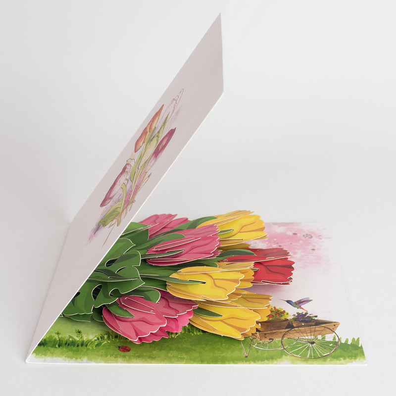 Colorful tulips Pop-Up Card