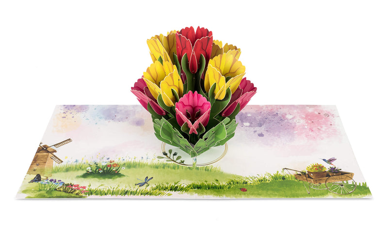 Colorful tulips Pop-Up Card