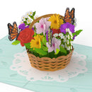 Flower basket with butterflies Pop-Up Card