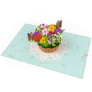 Flower basket with butterflies Pop-Up Card