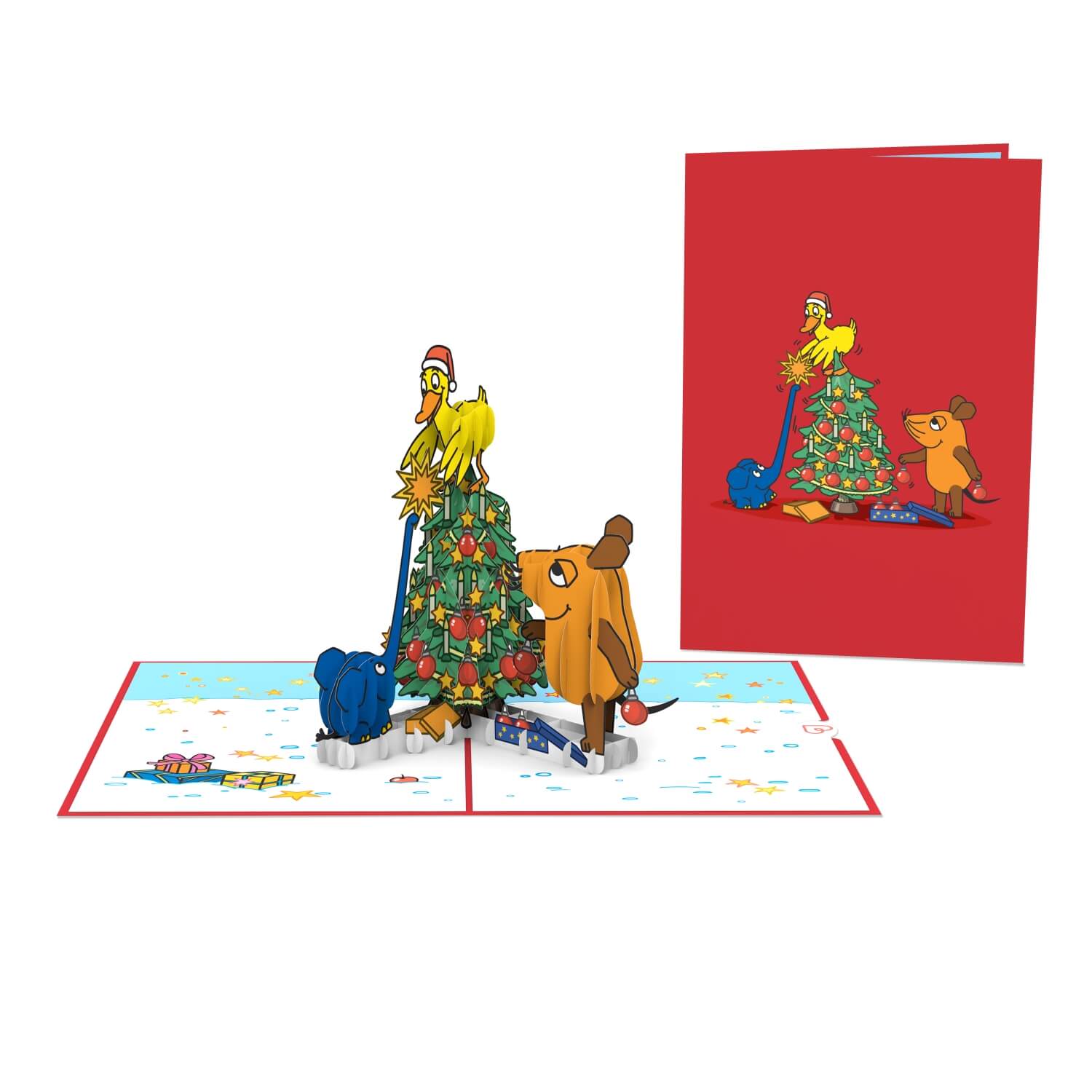 Set of 6 Pop-Up Cards "Christmas Greetings for the Whole Family"