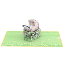 Stroller with baby Pop-Up Card
