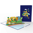Birthday train Pop-Up Card