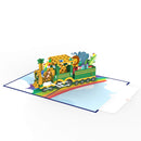 Birthday train Pop-Up Card