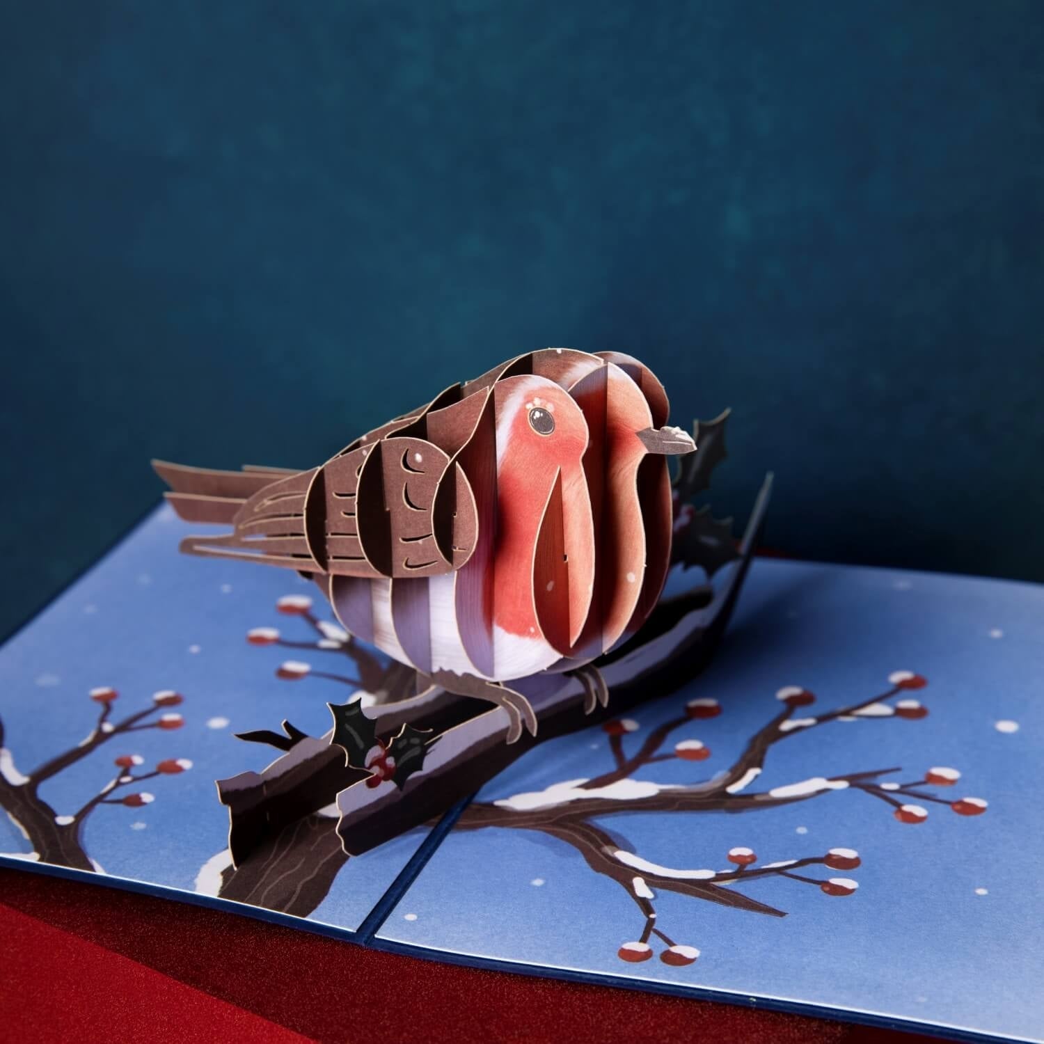 Robins in winter Pop-Up Card