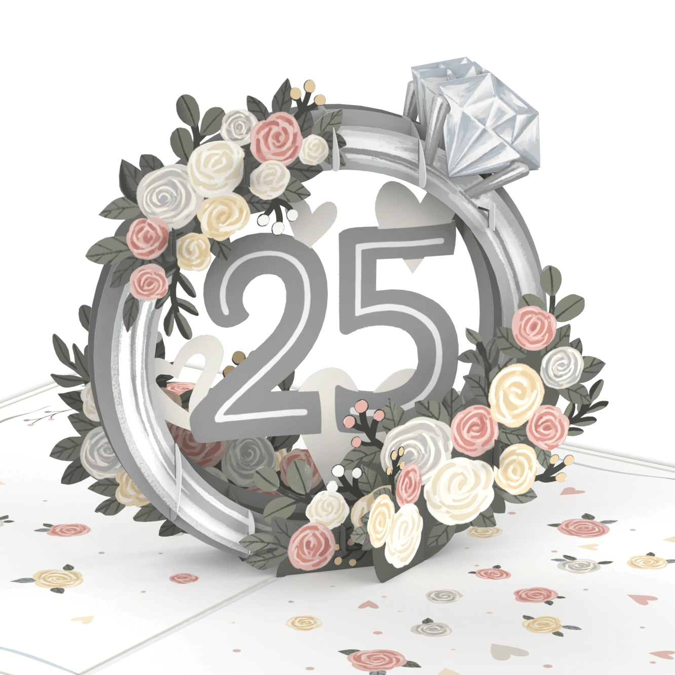 Silver wedding Pop-Up Card