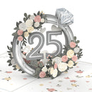 Silver wedding Pop-Up Card