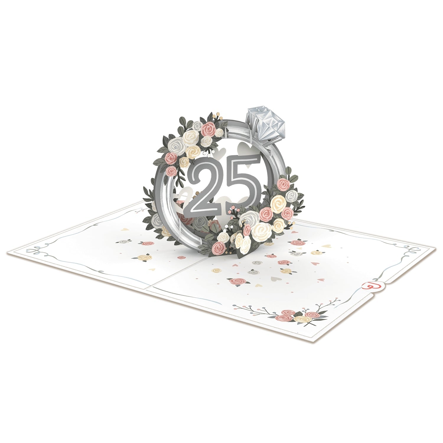 Silver wedding Pop-Up Card