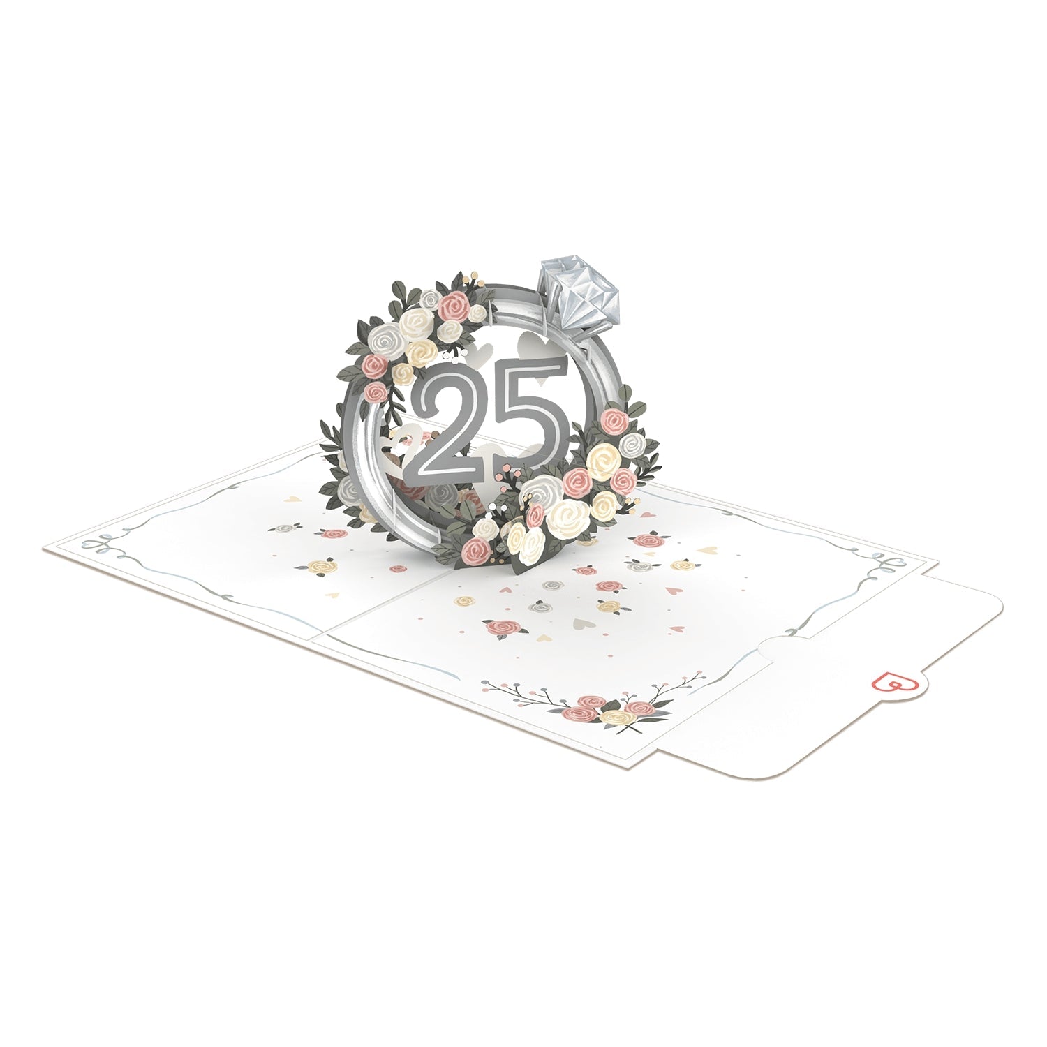 Silver wedding Pop-Up Card
